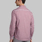 Parx Red Checks Slim Fit Cotton Casual Shirt