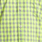 Parx Men Yellow Checkered Slim Fit Full Sleeve Semi Cut Away Collar Shirt