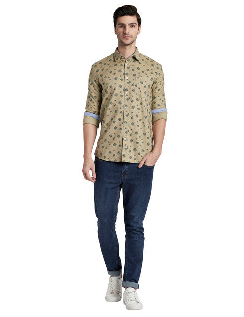 Parx Brown Casual Shirt