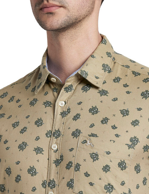 Parx Brown Casual Shirt