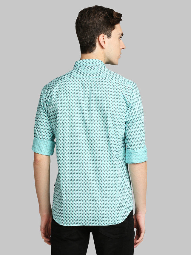 Parx Green Casual Shirt 