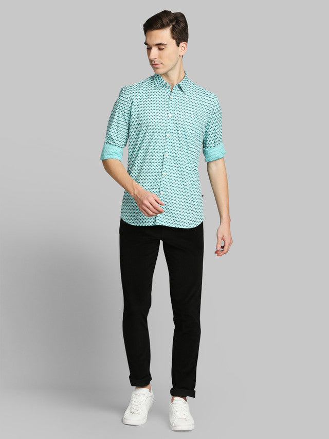 Parx Green Casual Shirt 