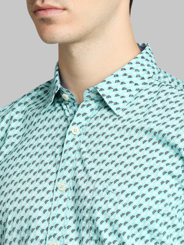 Parx Green Casual Shirt 