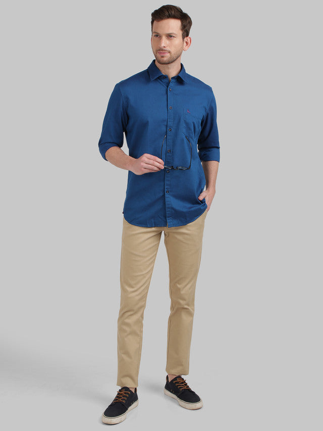 Parx Blue Casual Shirt 