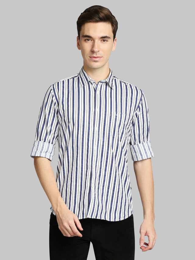 Parx Blue Casual Shirt 