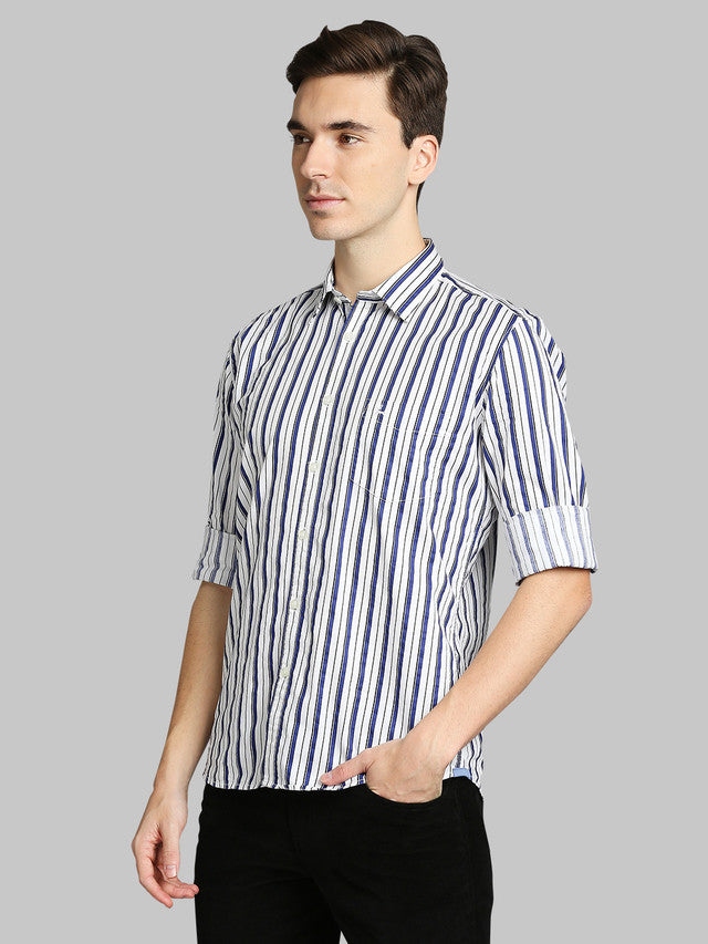 Parx Blue Casual Shirt 