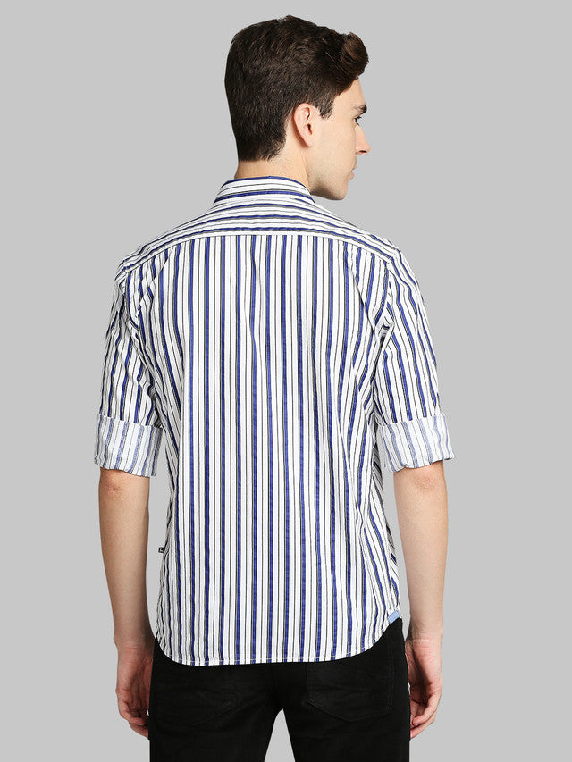 Parx Blue Casual Shirt 