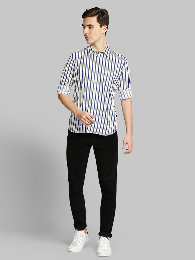 Parx Blue Casual Shirt 