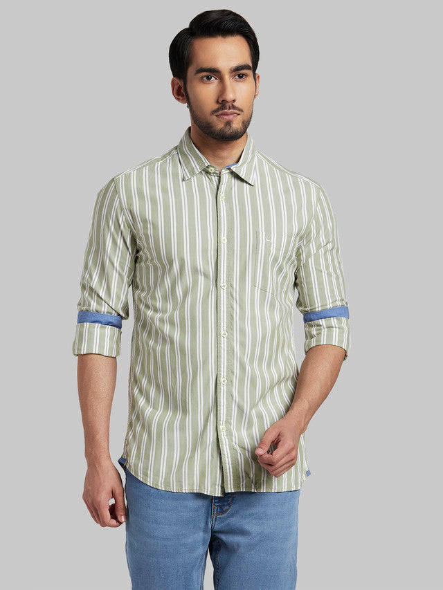 Parx Green Casual Shirt 