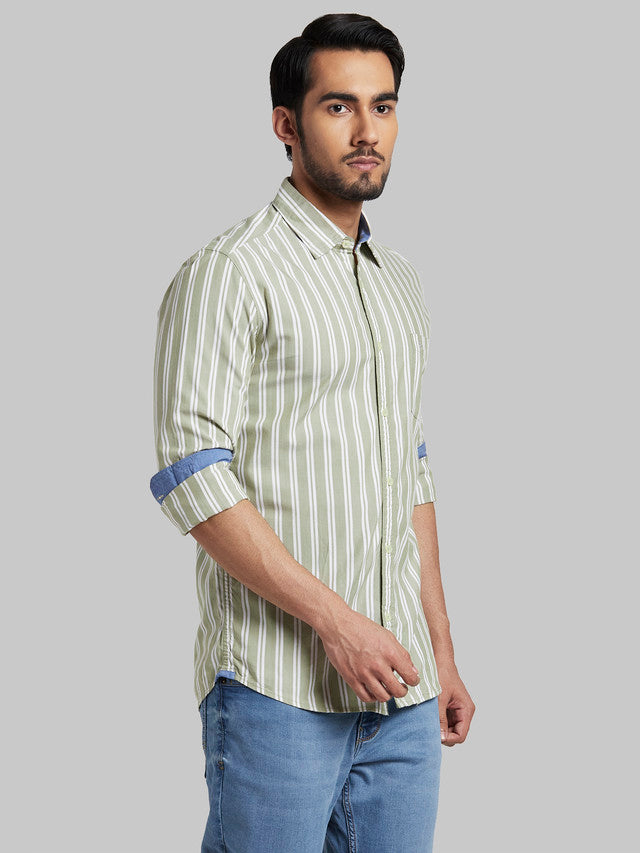 Parx Green Casual Shirt 