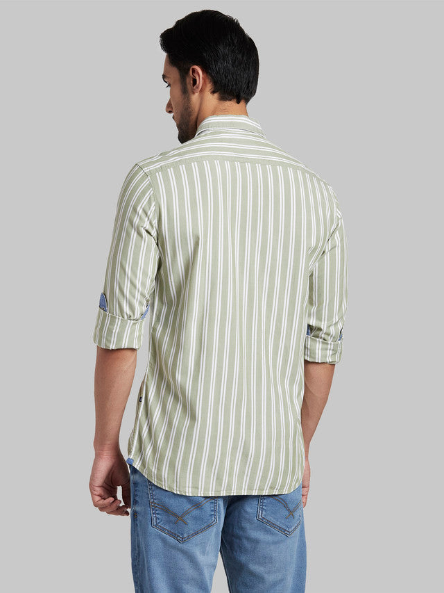 Parx Green Casual Shirt 