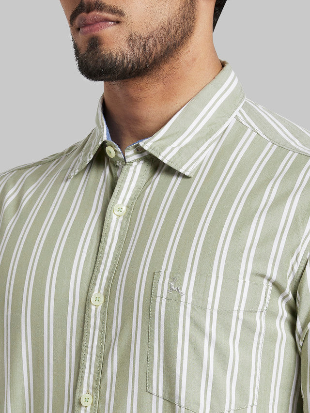 Parx Green Casual Shirt 