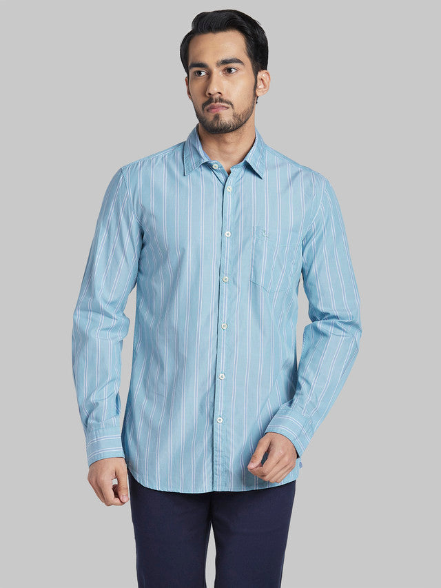 Parx Blue Casual Shirt 