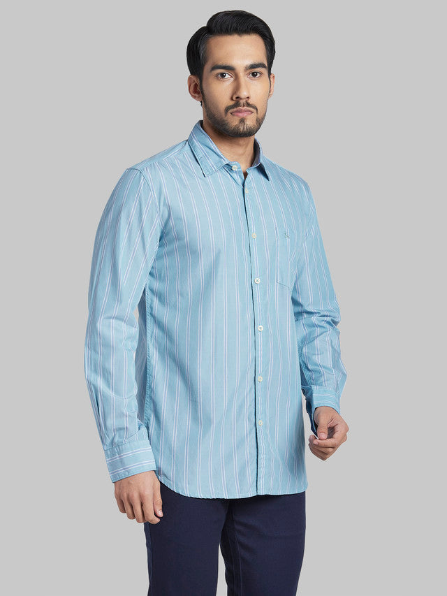 Parx Blue Casual Shirt 