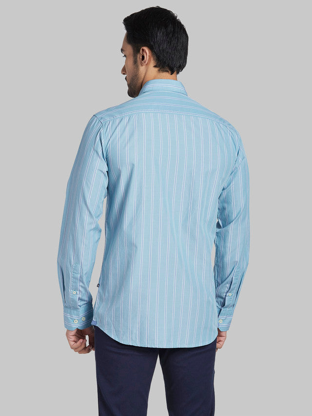 Parx Blue Casual Shirt 