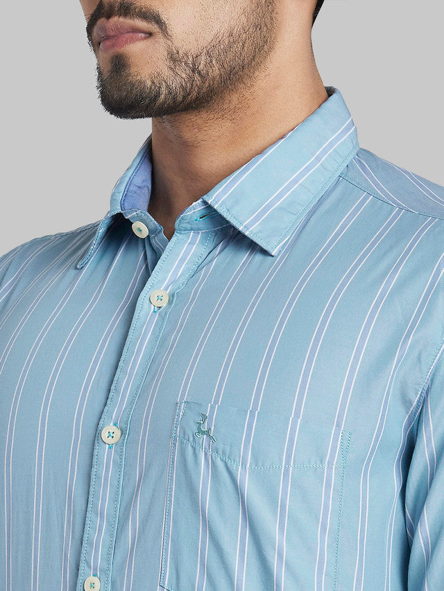 Parx Blue Casual Shirt 