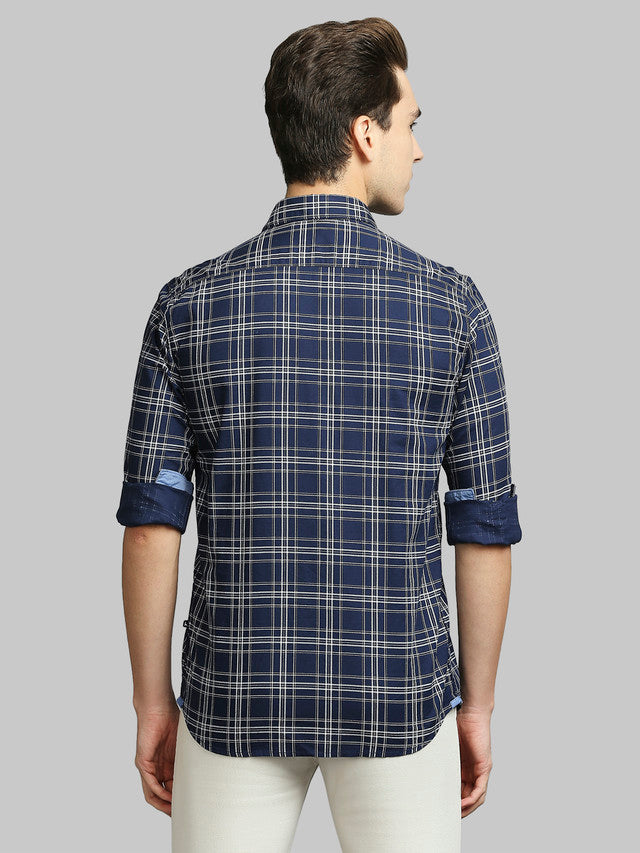 Parx Blue Casual Shirt 