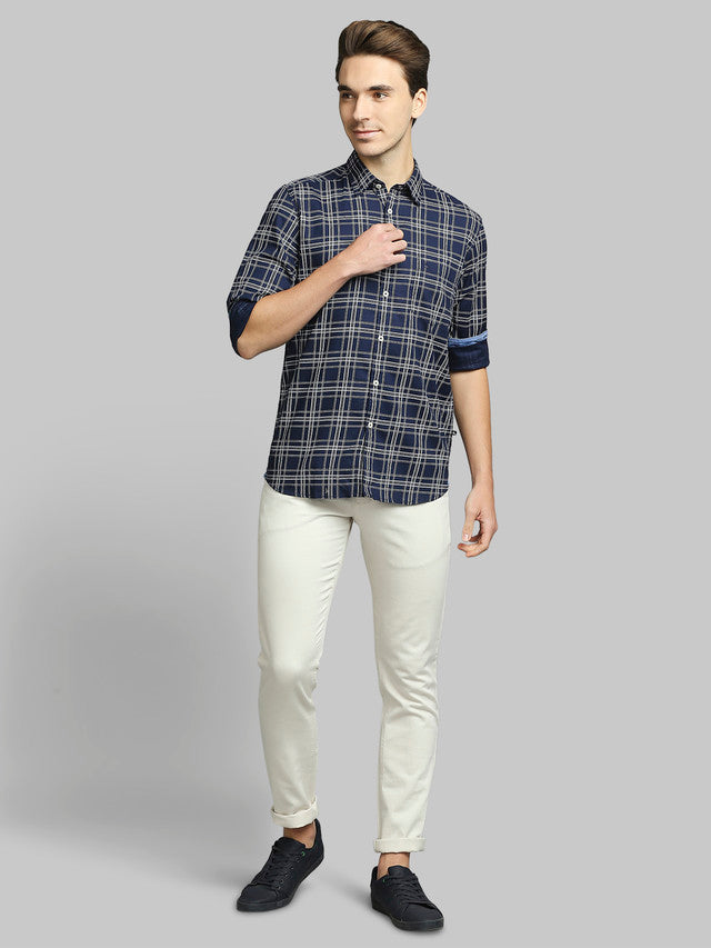 Parx Blue Casual Shirt 