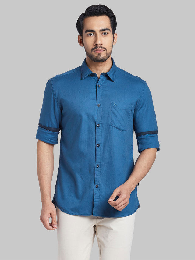 Parx Blue Casual Shirt 