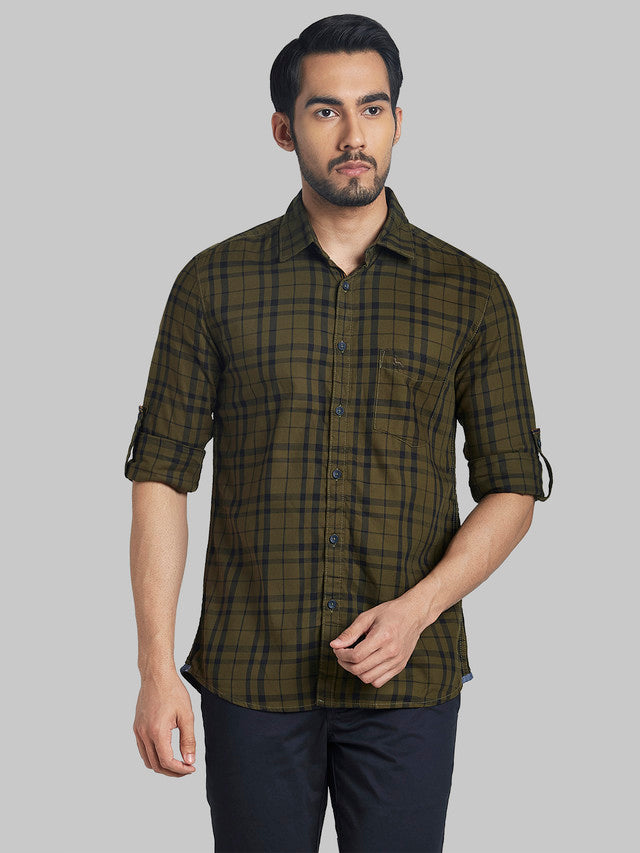 Parx Green Casual Shirt 