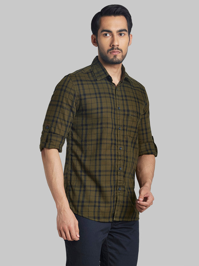 Parx Green Casual Shirt 