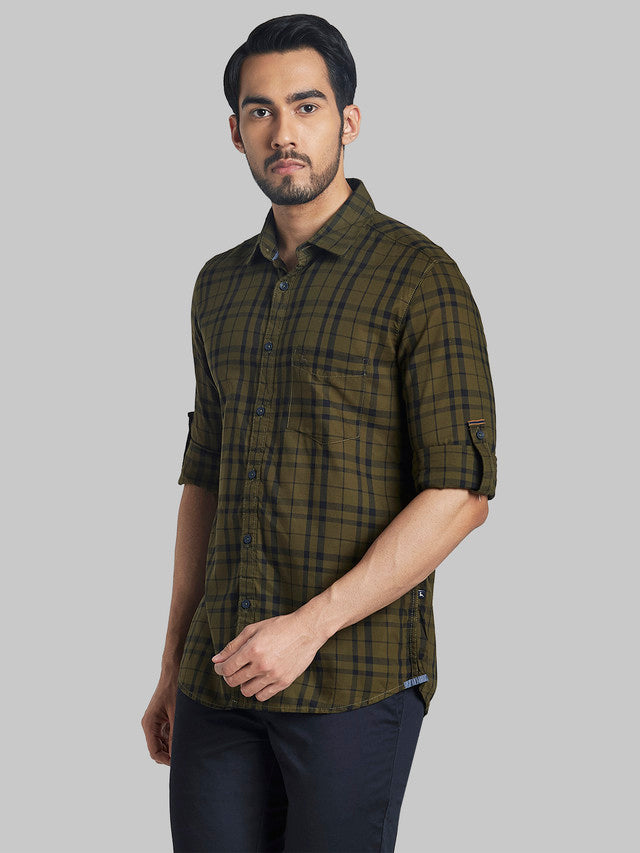 Parx Green Casual Shirt 