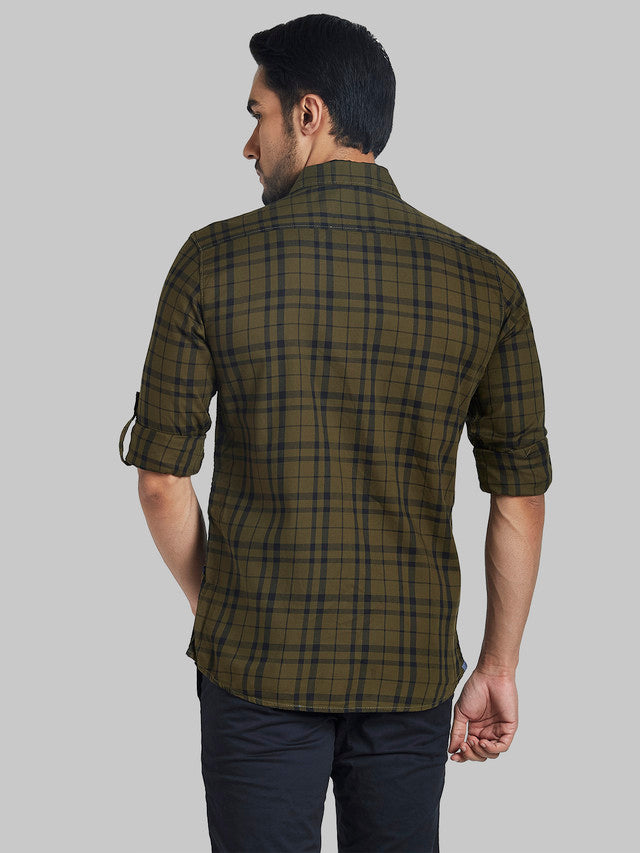 Parx Green Casual Shirt 