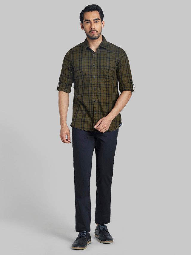 Parx Green Casual Shirt 