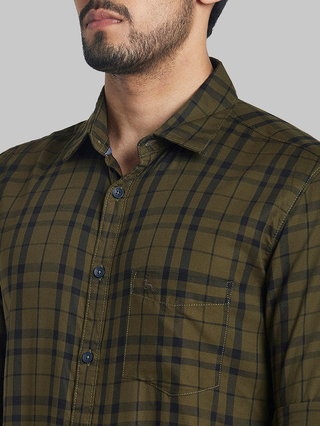 Parx Green Casual Shirt 