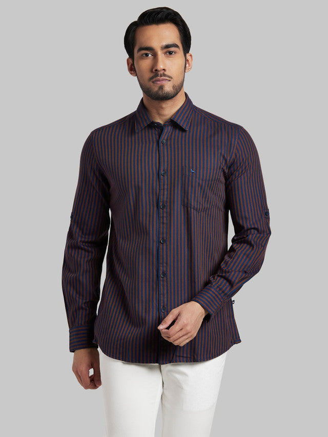 Parx Brown Casual Shirt 