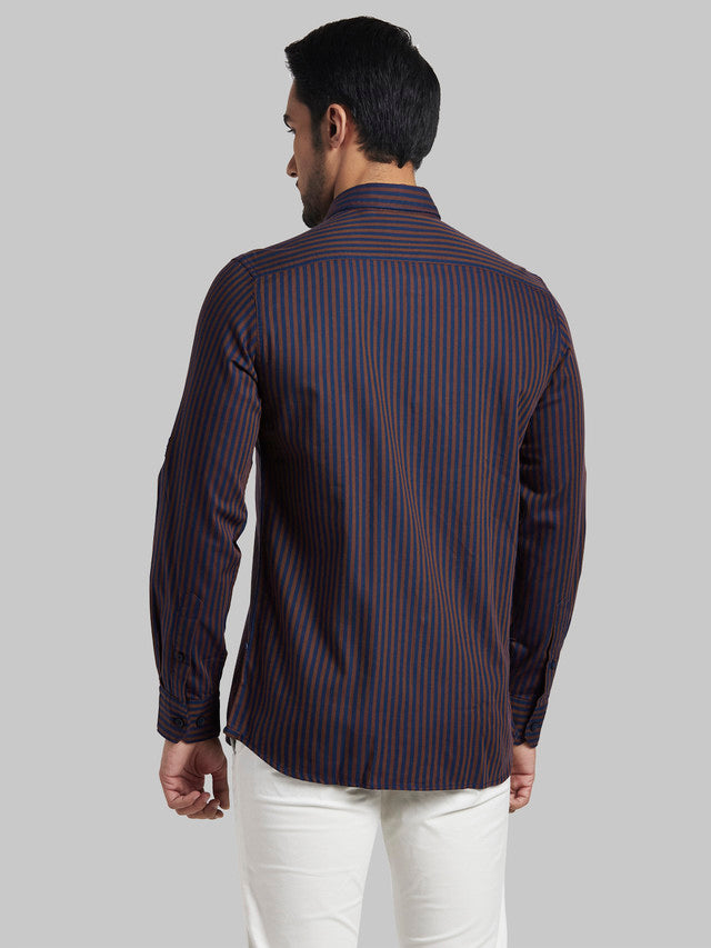 Parx Brown Casual Shirt 