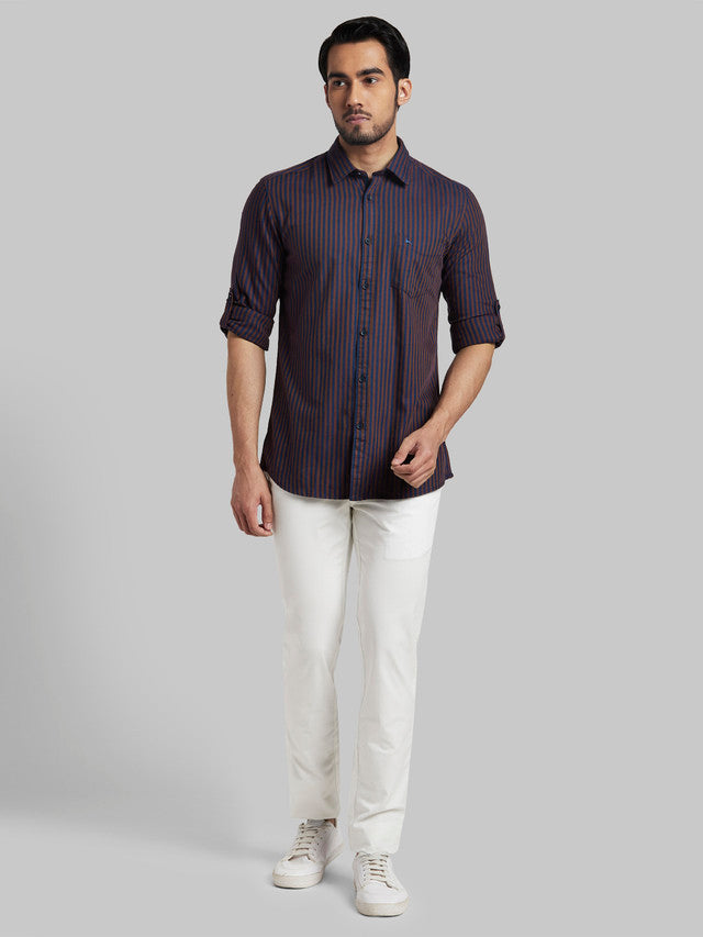 Parx Brown Casual Shirt 