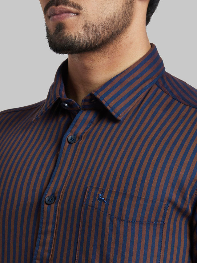 Parx Brown Casual Shirt 