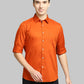 Parx Orange Casual Shirt 