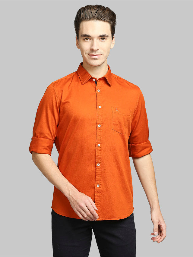 Parx Orange Casual Shirt 