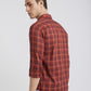 Men Red Slim Fit Checks Cotton Full Sleeve Shirts