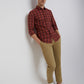 Men Red Slim Fit Checks Cotton Full Sleeve Shirts