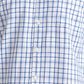 Parx Blue Checks Slim Fit Cotton Casual Shirt