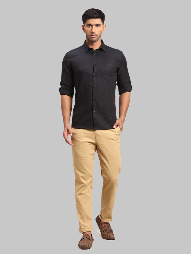 Parx Black Casual Shirt 