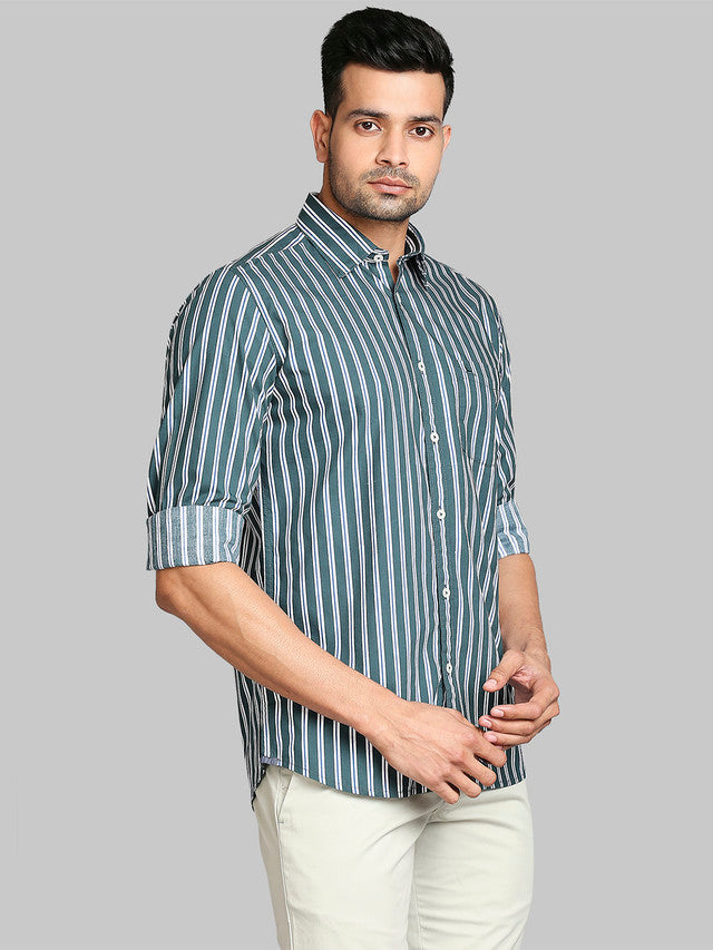 Parx Green Casual Shirt 