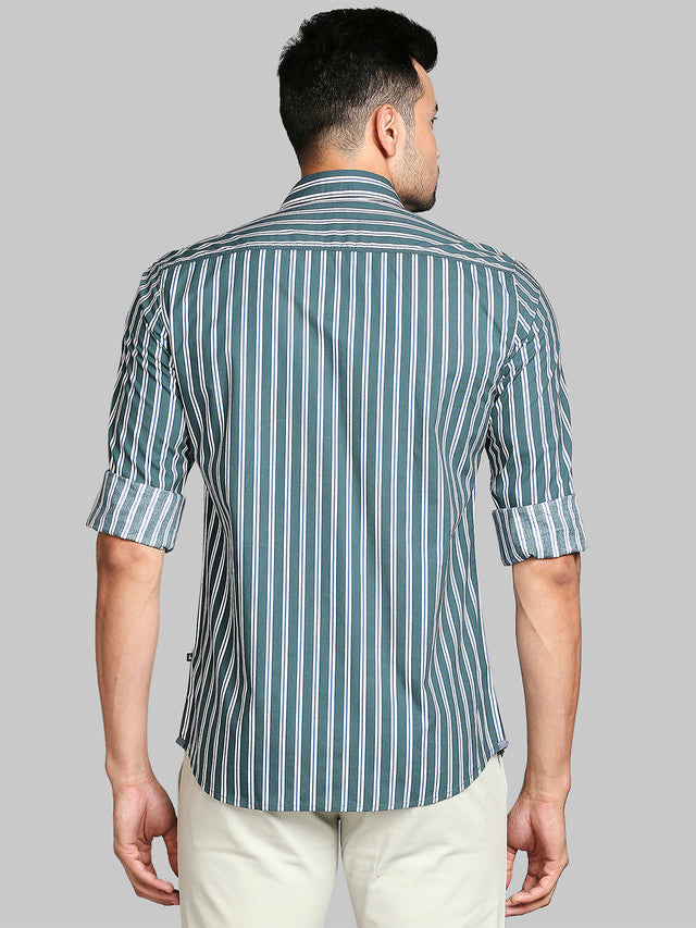 Parx Green Casual Shirt 