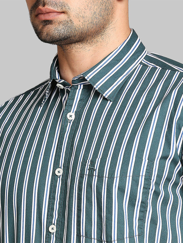 Parx Green Casual Shirt 