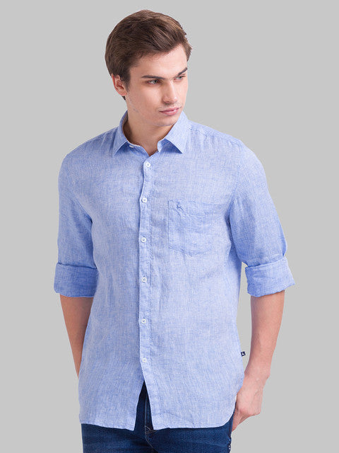 Parx Blue Casual Shirt