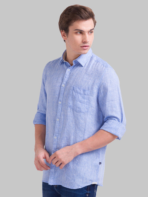 Parx Blue Casual Shirt