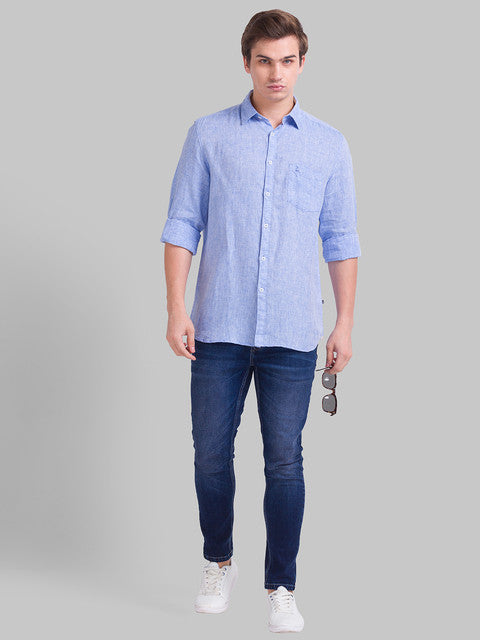 Parx Blue Casual Shirt