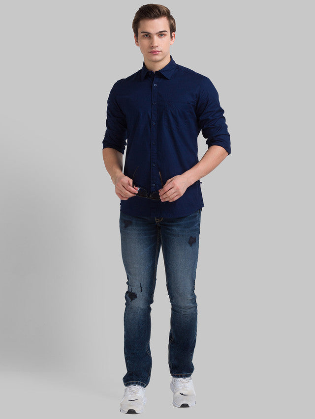 Parx Blue Casual Shirt 