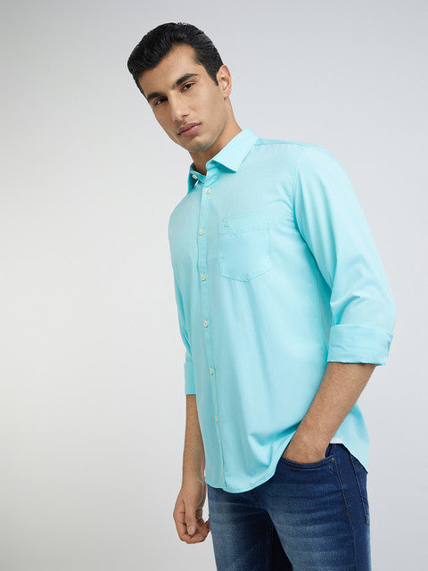 Men Slim Fit White Shirt