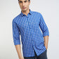 Men Slim Fit Dark Blue Shirt