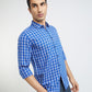 Men Slim Fit Dark Blue Shirt