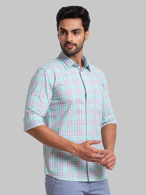 Parx Blue Casual Shirt